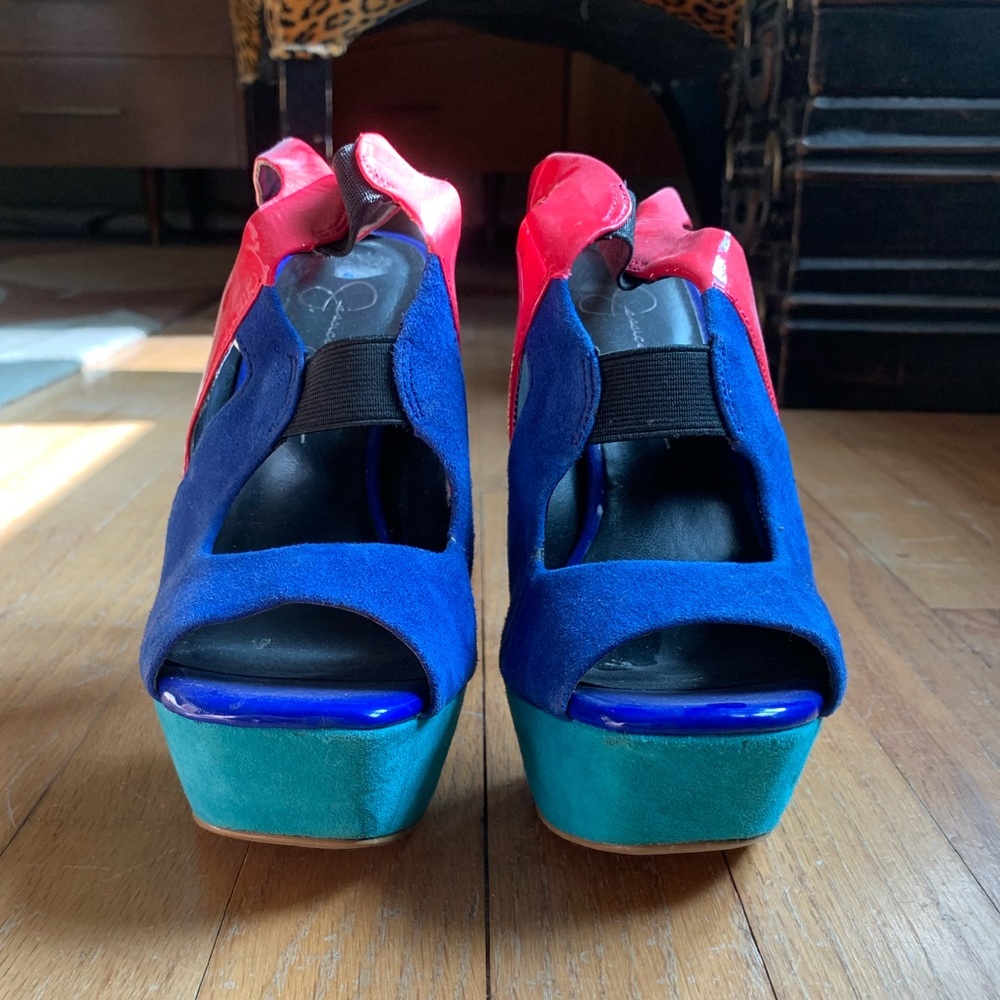 Jessica Simpson Color Block Platform Stilettos